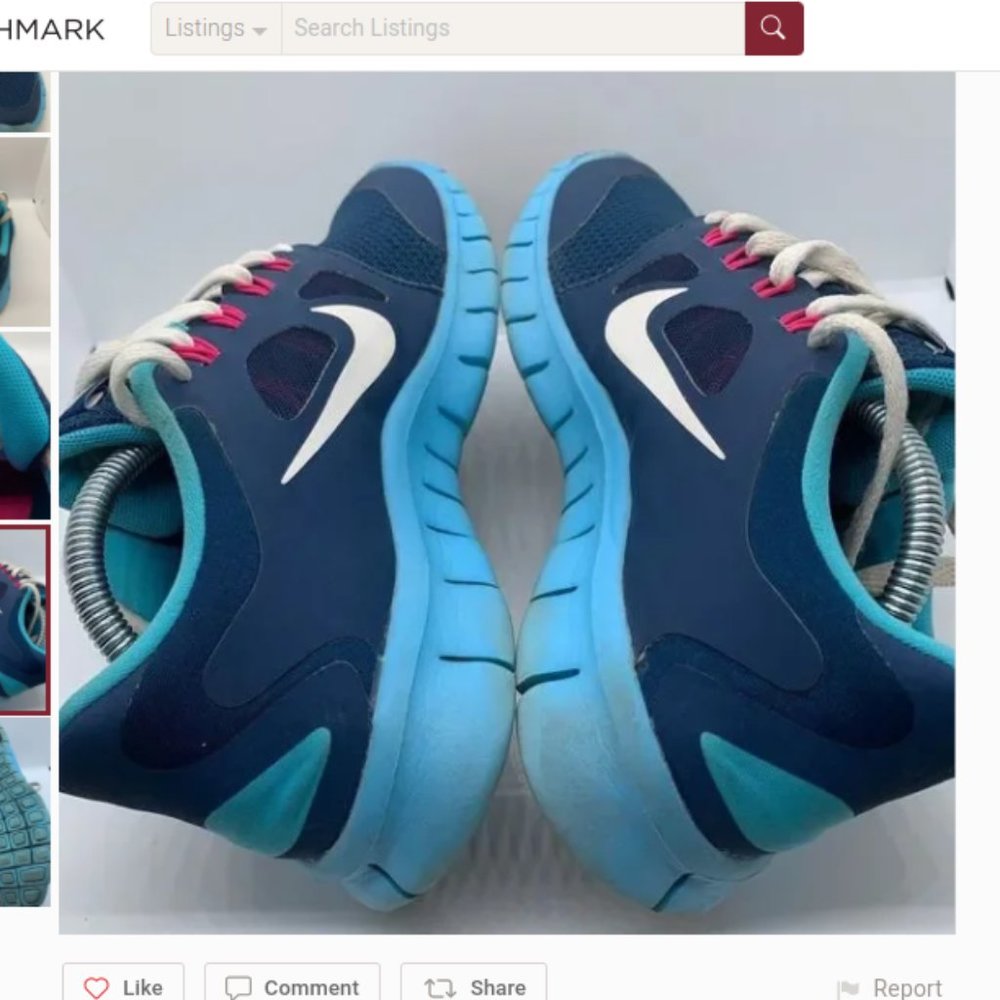 Nike Free 5.0/Size 5 / 2 Tone Blue with Pink